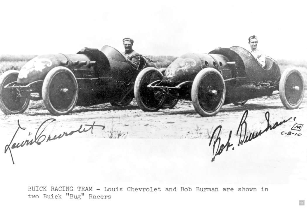 1910 Buick Bug Race Cars (Louis Chevrolet a Wild Bob Burman)