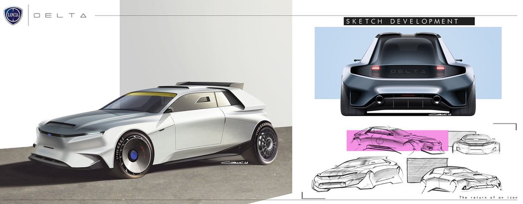 Lancia Delta Design Sketch