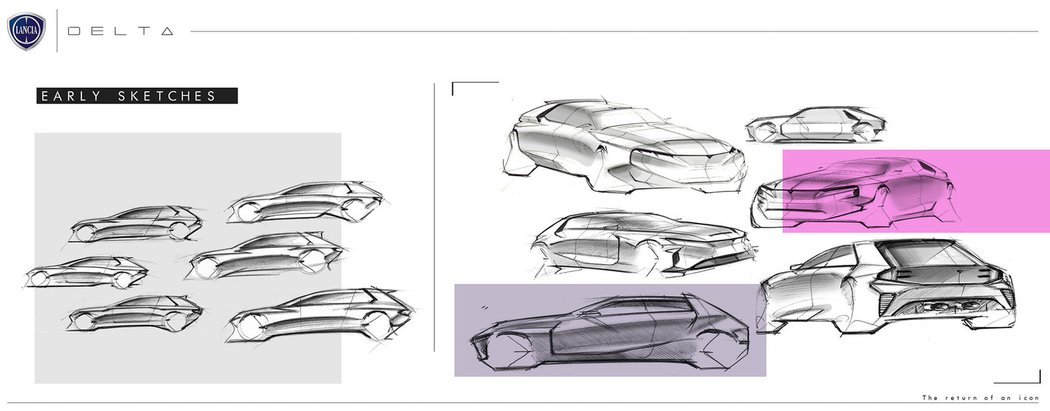 Lancia Delta Design Sketch