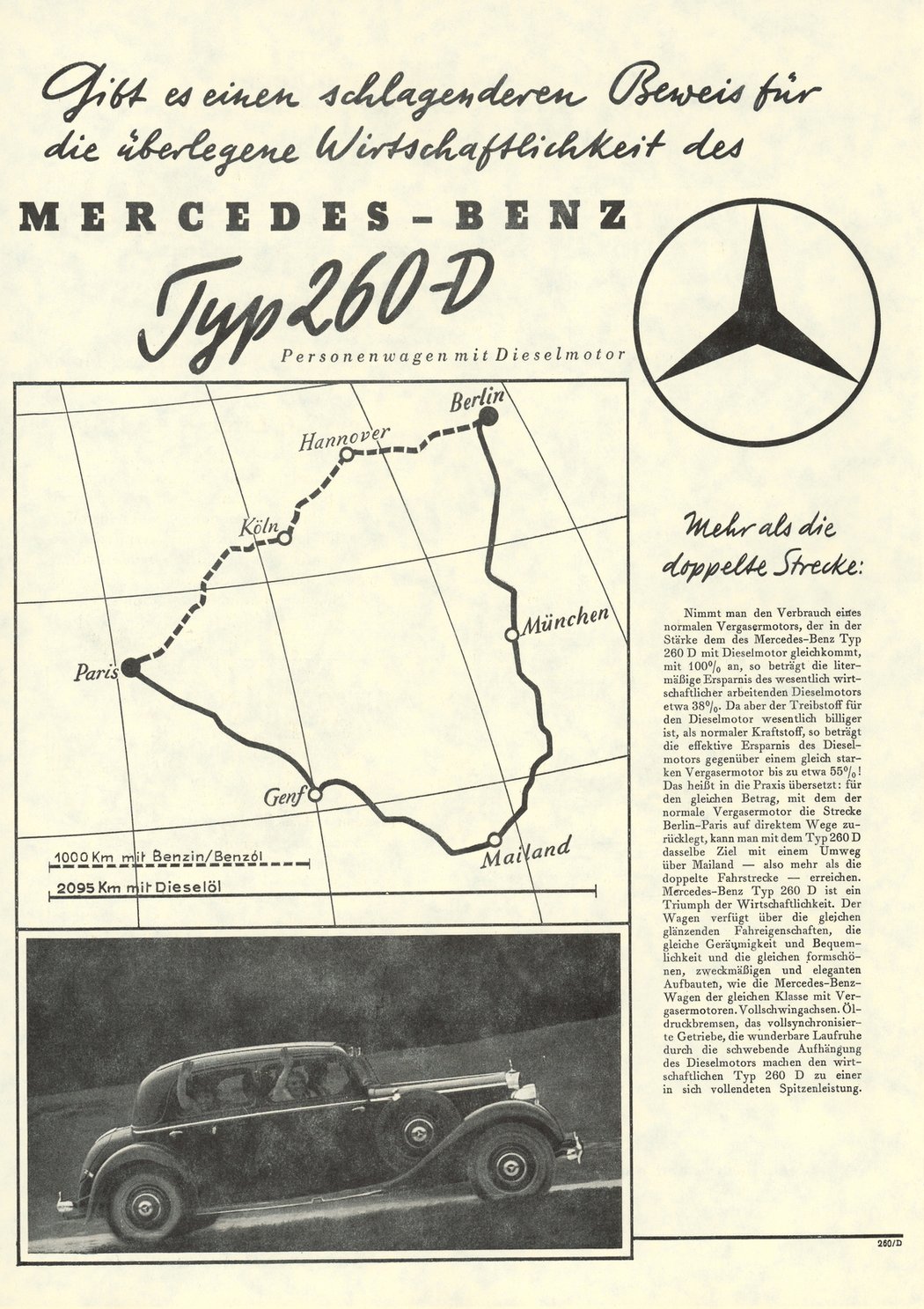 Mercedes-Benz 260 D - brožura